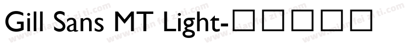 Gill Sans MT Light字体转换